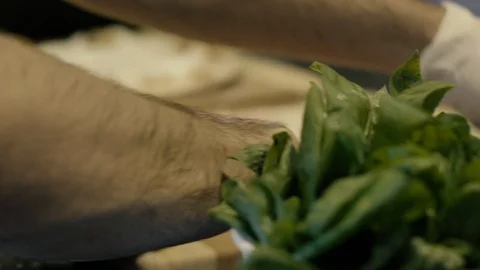Mortadella salami on pizza Stock Footage 86170137