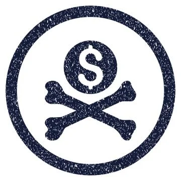 Mortal Debt Rounded Grainy Icon Stock Illustration