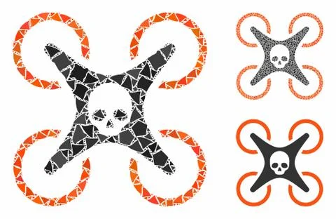 Mortal drone Composition Icon of Tuberous Parts Stock Illustration