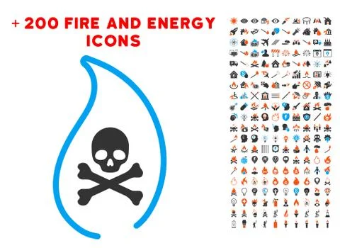 Mortal Flame Icon with Bonus Power Collection イラスト素材