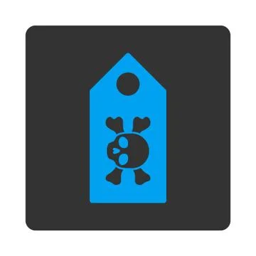 Mortal Label Rounded Square Button Stock Illustration