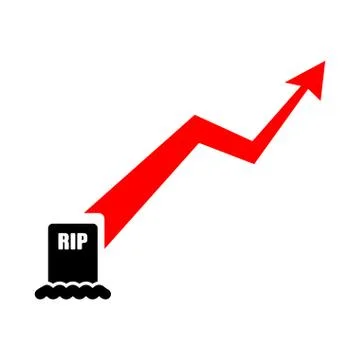 Mortality growth chart. Graph deaths increase. vector illustration Stock Illustration
