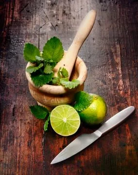 Mortar and limes Stock Photos