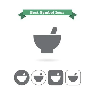 Mortar and pestle icons Stock-Illustration