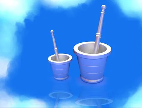 Mortar and pestle Illustrazione stock