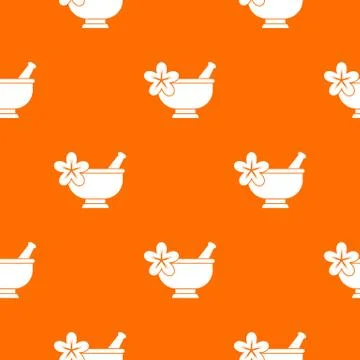 Mortar and pestle pharmacy pattern seamless Stock Illustration