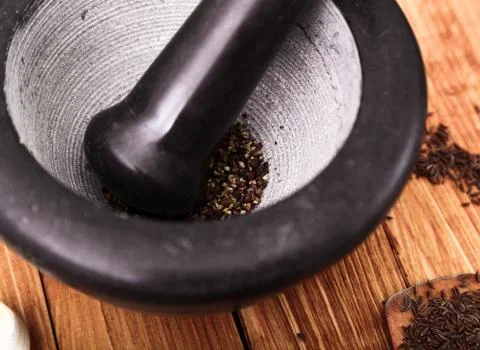 Mortar and pestle Stock Photos