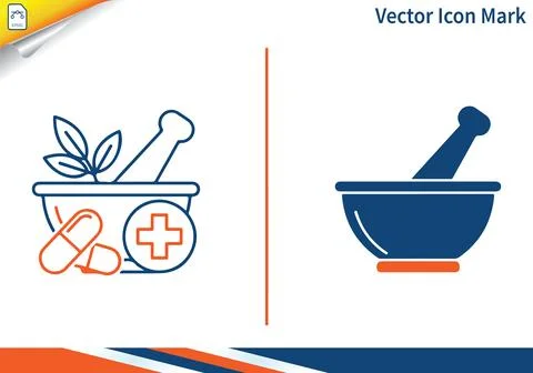 Mortar and pestle vector icon. pharmacy sign. medicine mortar bowl. 스톡 일러스트