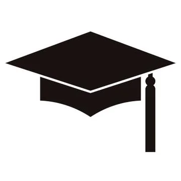 Mortar Board or Graduation Cap, Education symbol Stock Illustration