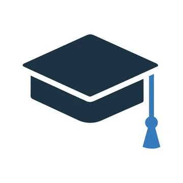 Mortar board vector icon, convocation hat, cap Stock Illustration