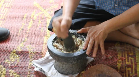Mortar cooking 스톡 동영상 38181296