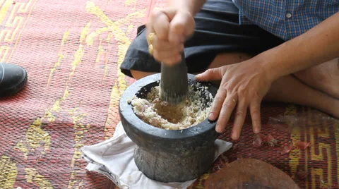 Mortar cooking 스톡 동영상 38181305
