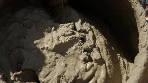 Mortar Mixing In Cement Mixer 스톡 동영상 239761293