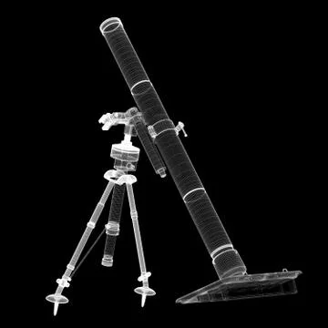 Mortar mobile gun Stock Illustration
