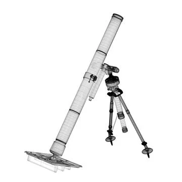 Mortar mobile gun Stock Illustration