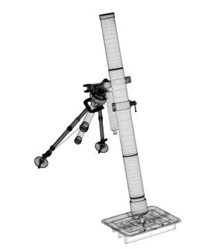Mortar mobile gun Stock Illustration
