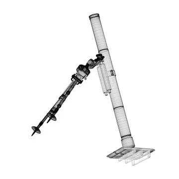 Mortar mobile gun Stock Illustration