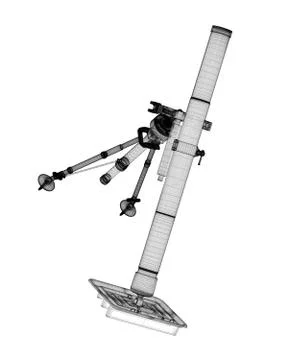 Mortar mobile gun Stock Illustration