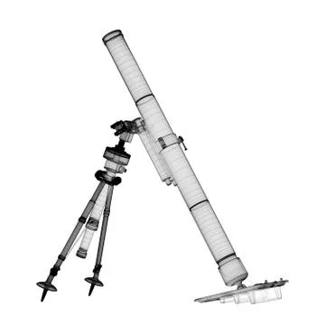Mortar mobile gun Stock Illustration
