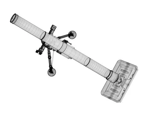 Mortar mobile gun Stock Illustration