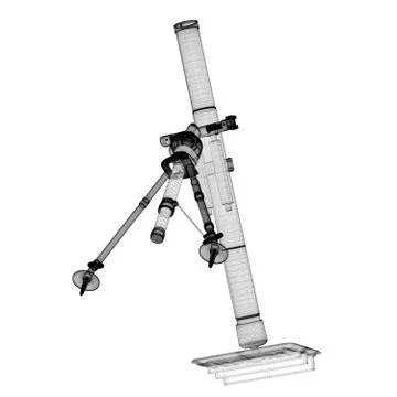 Mortar mobile gun Stock Illustration