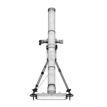 Mortar mobile gun Stock Illustration