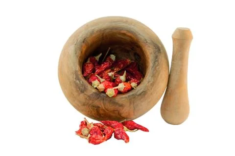 Mortar with pestle Stock Photos