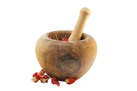 Mortar with pestle Stock Photos
