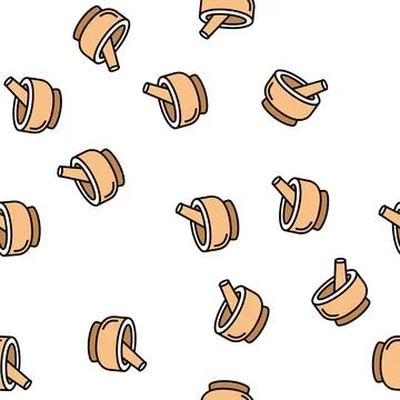Mortar pestle tool vector seamless pattern Stock Illustration