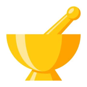 Mortar Pestle Vector Icon Stock Illustration