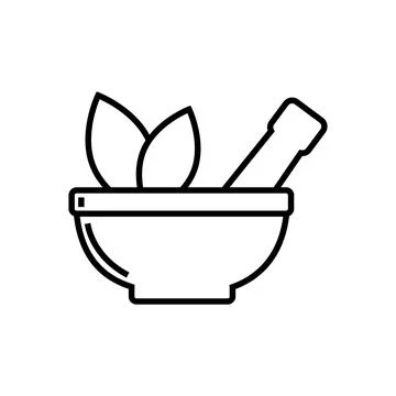 Mortar pestle vector icon Stock Illustration
