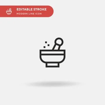 Mortar Simple vector icon. Illustration symbol design template for web mobile Stock Illustration
