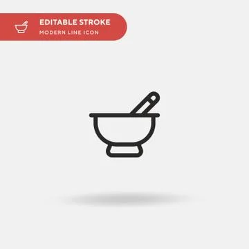 Mortar Simple vector icon. Illustration symbol design template for web mobile Stock Illustration