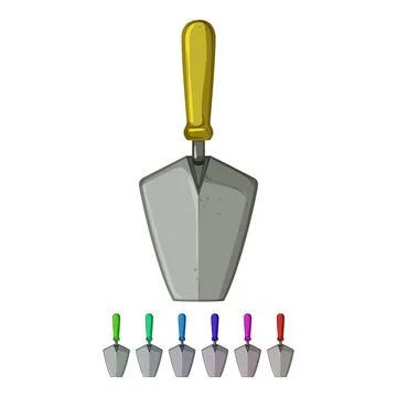Mortar trowel cement cartoon vector graphic Stock Illustration