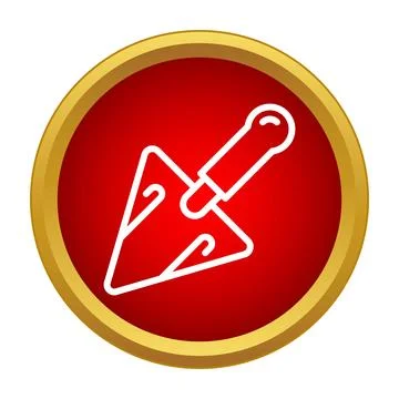Mortar trowel icon displaying construction tool concept Stock Illustration