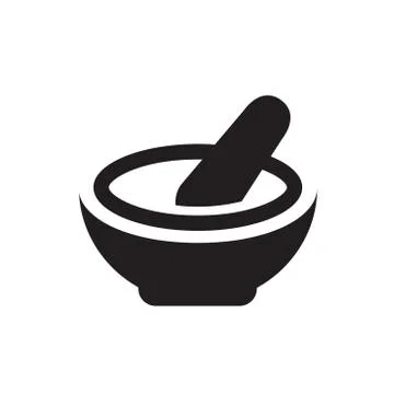 Mortar vector icon. Illustrazione stock