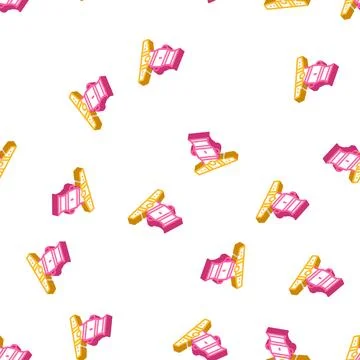 Mortar weapon isometric icon seamless pattern color Stock Illustration
