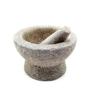 Mortar on white background Stock Photos