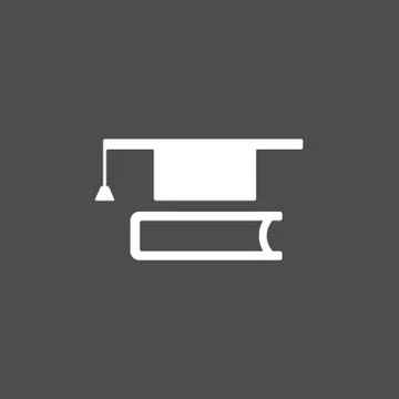 Mortarboard with book icon Stock Illustration