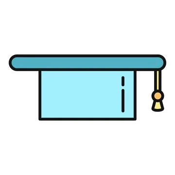 Mortarboard graduation cap icon representing education and success Stock Illustration