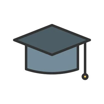 Mortarboard icon vector image. Stock Illustration