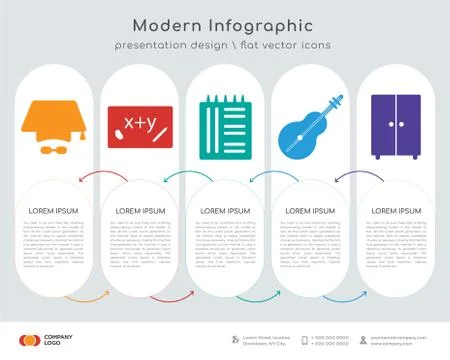 Mortarboard infographics design Stock Illustration