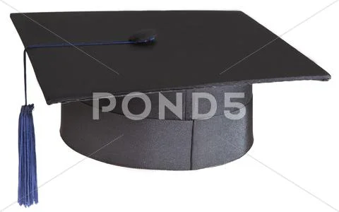 Mortarboard on white background Stock Photos