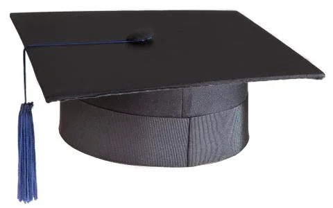 Mortarboard on white background Stock Photos