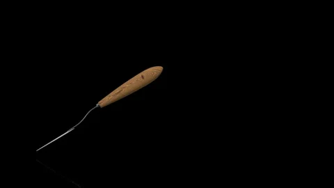 Mortaring Trowel turns on itself - loop animation Video stock 251692526