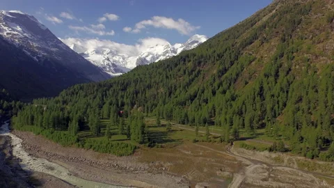 Morteratsch valley Stock Footage 130184436