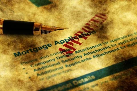 Mortgage application form grunge concept Stock Illustration