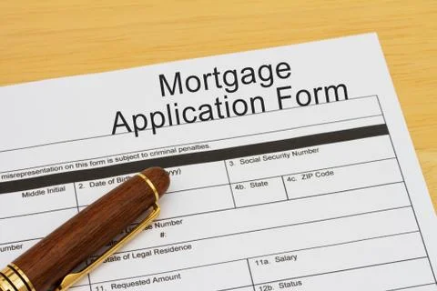 Mortgage application form Stock Illustration