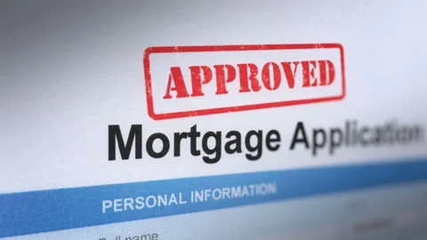 Mortgage Application Form With Red Approve and Denied Stamp Stock Footage 117370357