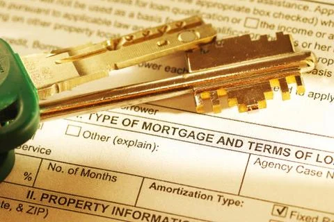Mortgage application Foto stock